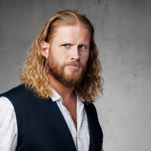 portrait+ style wwe queer very cute blonde dilf dude face