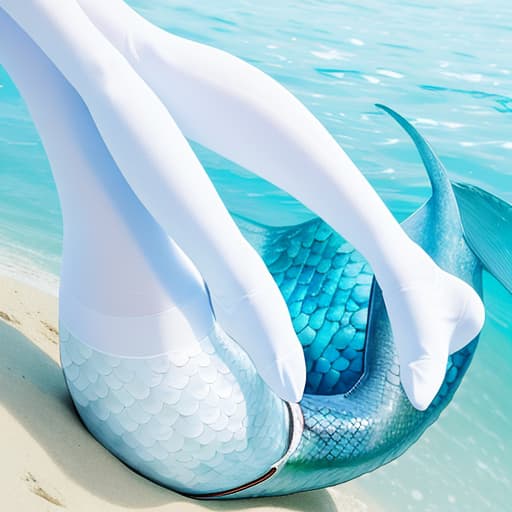  A mermaid in white stockings,