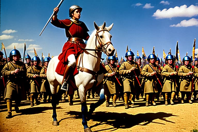  Joan of Arc leading an army into battle