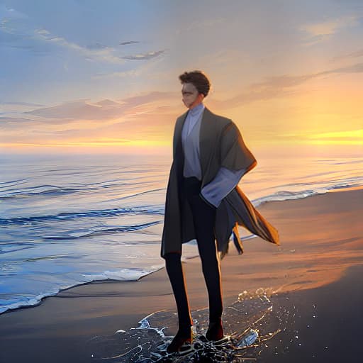  Seaside Serenity hyperrealistic, full body, detailed clothing, highly detailed, cinematic lighting, stunningly beautiful, intricate, sharp focus, f/1. 8, 85mm, (centered image composition), (professionally color graded), ((bright soft diffused light)), volumetric fog, trending on instagram, trending on tumblr, HDR 4K, 8K