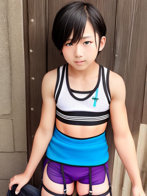  Garter belt Tank top Cute sixth grade hot pants Japanese sweat boys boys