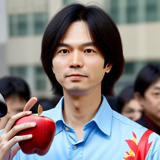  Lei Jun holds an Apple phone ，