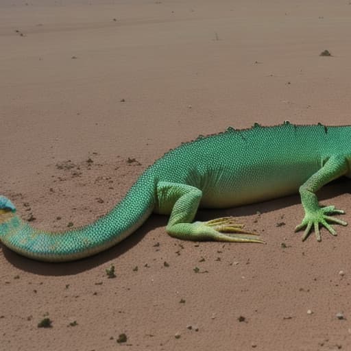  um lagarto feliz de encontrar água no deserto