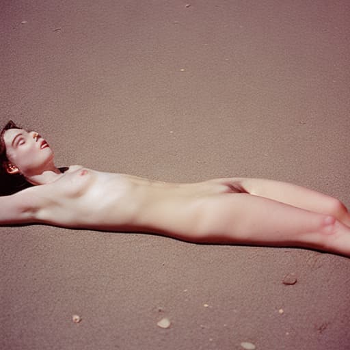 analog style naked woman