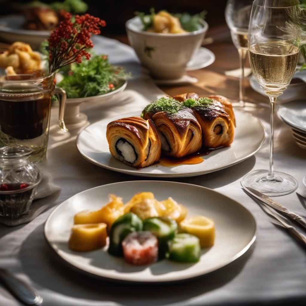  rolls on a plate, attractively served table, realism, high detail hyperrealistic, full body, detailed clothing, highly detailed, cinematic lighting, stunningly beautiful, intricate, sharp focus, f/1. 8, 85mm, (centered image composition), (professionally color graded), ((bright soft diffused light)), volumetric fog, trending on instagram, trending on tumblr, HDR 4K, 8K