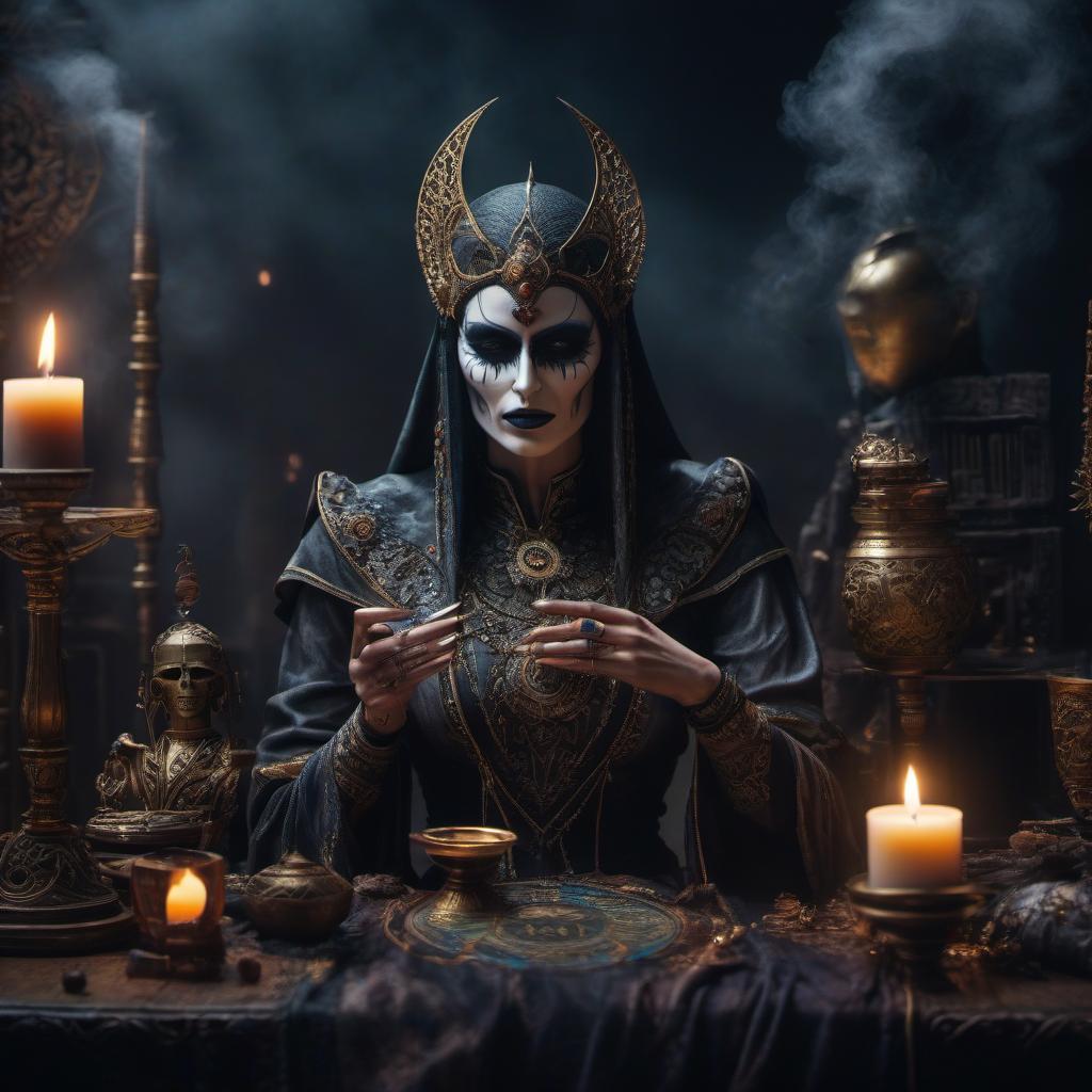  Arcana of Death, transformation in tarot. hyperrealistic, full body, detailed clothing, highly detailed, cinematic lighting, stunningly beautiful, intricate, sharp focus, f/1. 8, 85mm, (centered image composition), (professionally color graded), ((bright soft diffused light)), volumetric fog, trending on instagram, trending on tumblr, HDR 4K, 8K