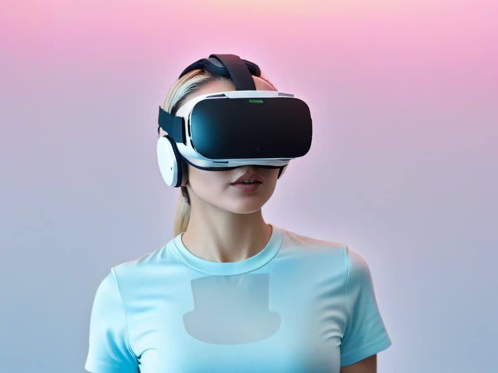  An ultradetailed image of a sleek, futuristic virtual reality headset hovering in midair, emitting a soft glow with intricate circuit patterns visible on its surface. The backdrop is a subtle gradient of pastel colors, enhancing the minimalist aesthetic. The VR headset appears both hightech and elegant, symbolizing the cuttingedge experience of virtual reality baking courses. hyperrealistic, full body, detailed clothing, highly detailed, cinematic lighting, stunningly beautiful, intricate, sharp focus, f/1. 8, 85mm, (centered image composition), (professionally color graded), ((bright soft diffused light)), volumetric fog, trending on instagram, trending on tumblr, HDR 4K, 8K