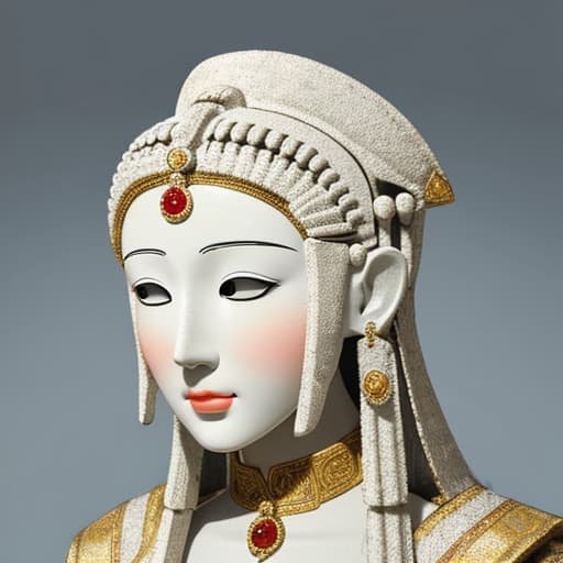  Pure, simple, ancient costume head-shaped beauty,