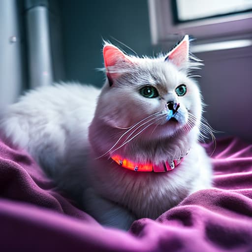  pink cat hyperrealistic, full body, detailed clothing, highly detailed, cinematic lighting, stunningly beautiful, intricate, sharp focus, f/1. 8, 85mm, (centered image composition), (professionally color graded), ((bright soft diffused light)), volumetric fog, trending on instagram, trending on tumblr, HDR 4K, 8K