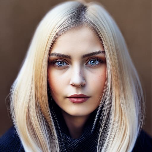 portrait+ style russian queer sexwife blonde female face