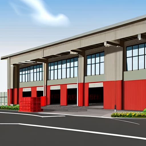  Draw a warehouse sketch of a Chinese logistics company ，