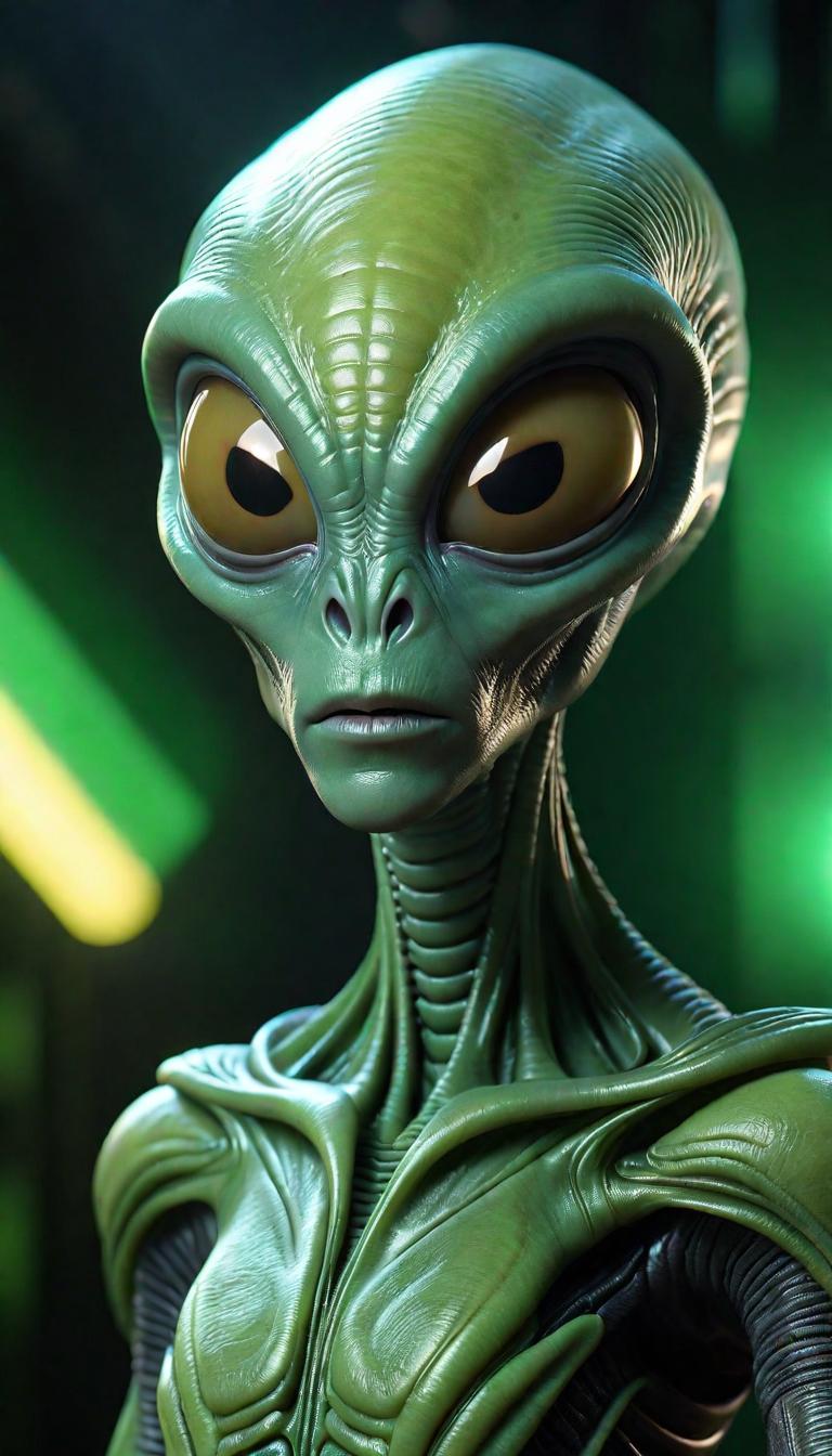  Professional 3D model of Alien . Rendered with Octane, the model is highly detailed,dramatic lighting. hyperrealistic, full body, detailed clothing, highly detailed, cinematic lighting, stunningly beautiful, intricate, sharp focus, f/1. 8, 85mm, (centered image composition), (professionally color graded), ((bright soft diffused light)), volumetric fog, trending on instagram, trending on tumblr, HDR 4K, 8K