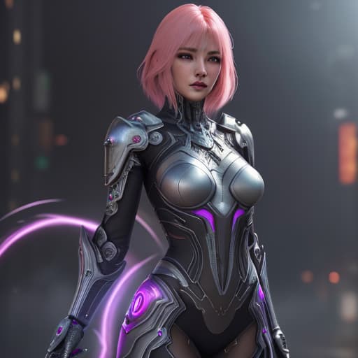  (extremely detailed CG unity 8k wallpaper), full shot body photo of the most beautiful artwork in the world, a ,pink hair,wearing a costume, cyberpunk art, ,cybernetic demon, Many Small_purple_glowing_source_engine on cloth(1.5), intricate asin armor, cyberpunk angry gorgeous druid, 3d,cg,Lens_Flare, trending on ArtStation, trending on CGSociety, Intricate, High Detail, Sharp focus, dramatic, photorealistic painting art by midjourney and greg rutkowski, by Cedric Seaut (Keos Masons),style by ivan talavera and artgerm,by lee griggs and jason chan, rendered in lumion,2030s hyperrealistic, full body, detailed clothing, highly detailed, cinematic lighting, stunningly beautiful, intricate, sharp focus, f/1. 8, 85mm, (centered image composition), (professionally color graded), ((bright soft diffused light)), volumetric fog, trending on instagram, trending on tumblr, HDR 4K, 8K