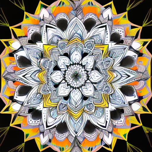  please generate some simple mandala drawings for me using geometric shapes and patterns