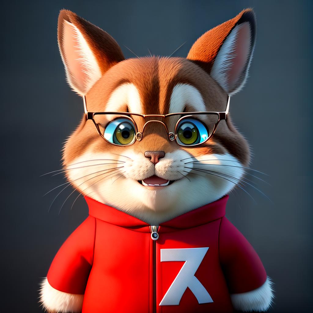  Alvin from the cartoon "Alvin and the Chipmunks" hyperrealistic, full body, detailed clothing, highly detailed, cinematic lighting, stunningly beautiful, intricate, sharp focus, f/1. 8, 85mm, (centered image composition), (professionally color graded), ((bright soft diffused light)), volumetric fog, trending on instagram, trending on tumblr, HDR 4K, 8K