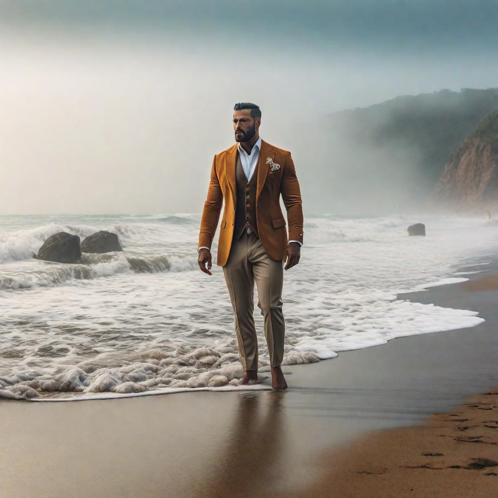  People are eliminated on the beach. hyperrealistic, full body, detailed clothing, highly detailed, cinematic lighting, stunningly beautiful, intricate, sharp focus, f/1. 8, 85mm, (centered image composition), (professionally color graded), ((bright soft diffused light)), volumetric fog, trending on instagram, trending on tumblr, HDR 4K, 8K