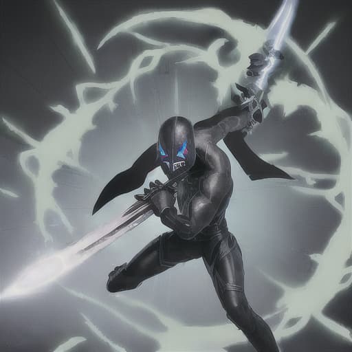  create a weapon blade which possess infinite power of darkness and symbiotic power