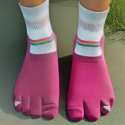  Proportional feet in socks,
