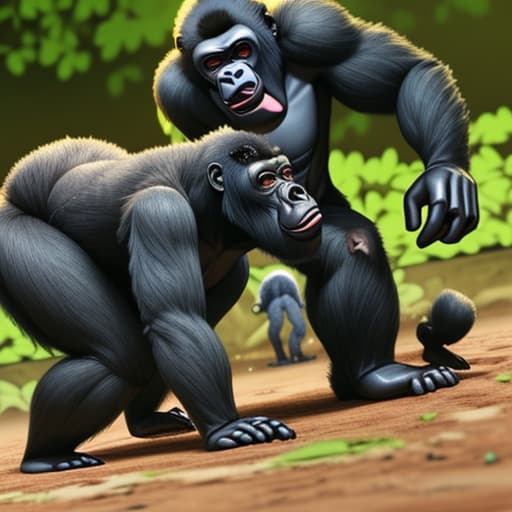  Ant fighting a gorilla