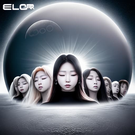  Eclipse themed silver kpop album cover