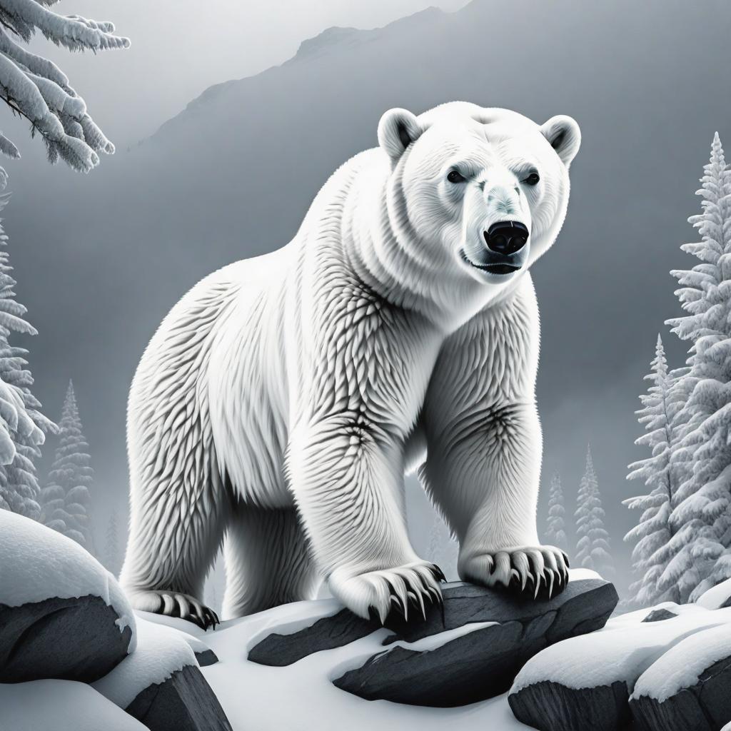  black and white coloring page with polar bear,cartoon style,thin line,low details,no shading hyperrealistic, full body, detailed clothing, highly detailed, cinematic lighting, stunningly beautiful, intricate, sharp focus, f/1. 8, 85mm, (centered image composition), (professionally color graded), ((bright soft diffused light)), volumetric fog, trending on instagram, trending on tumblr, HDR 4K, 8K