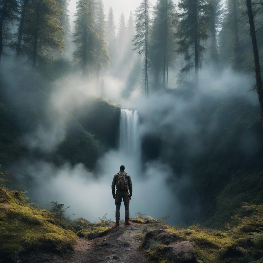  A crack in the air. On the other side of the crack, a forest. hyperrealistic, full body, detailed clothing, highly detailed, cinematic lighting, stunningly beautiful, intricate, sharp focus, f/1. 8, 85mm, (centered image composition), (professionally color graded), ((bright soft diffused light)), volumetric fog, trending on instagram, trending on tumblr, HDR 4K, 8K