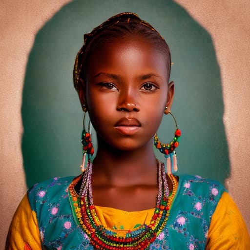 portrait+ style Fulani girl