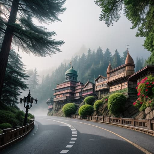  Shimla in ghibli style hyperrealistic, full body, detailed clothing, highly detailed, cinematic lighting, stunningly beautiful, intricate, sharp focus, f/1. 8, 85mm, (centered image composition), (professionally color graded), ((bright soft diffused light)), volumetric fog, trending on instagram, trending on tumblr, HDR 4K, 8K