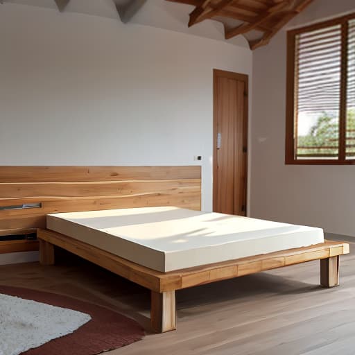  hermosa cama construida en madera