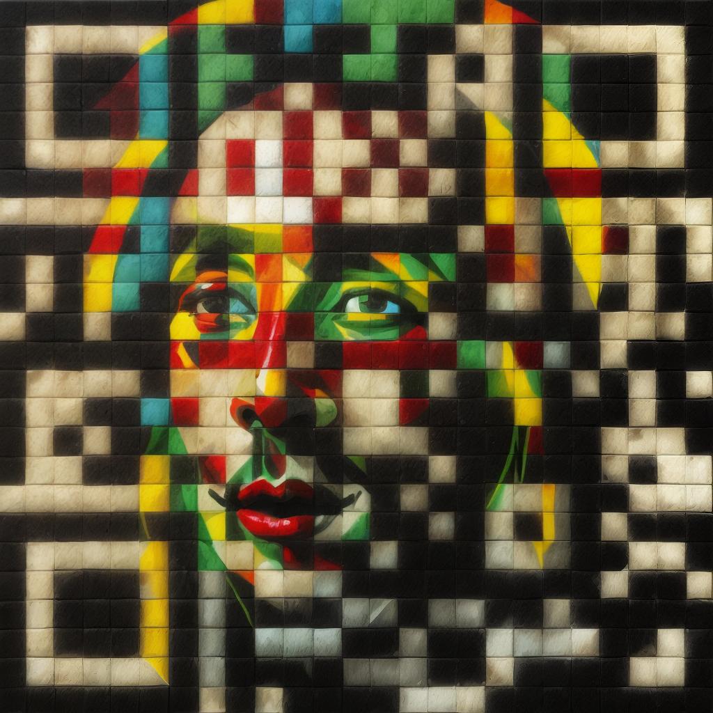  3d artwork mosaic of bob Marley face, best quality, masterpiece