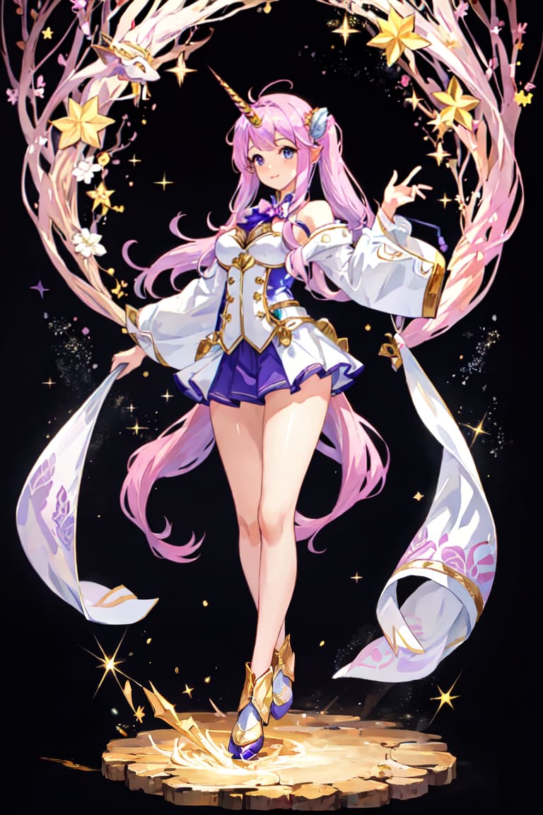  master piece , best quality,Unicorn girl, full body