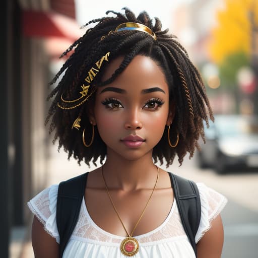  girl ,African American , Dove aesthetic , hyperrealistic, high quality, highly detailed, perfect lighting, intricate, sharp focus, f/1. 8, 85mm, (centered image composition), (professionally color graded), ((bright soft diffused light)), trending on instagram, HDR 4K, 8K