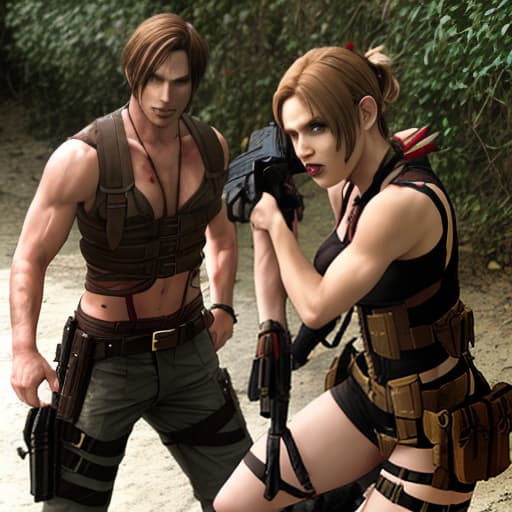  resident evil 5 Chris and Sheva shooting