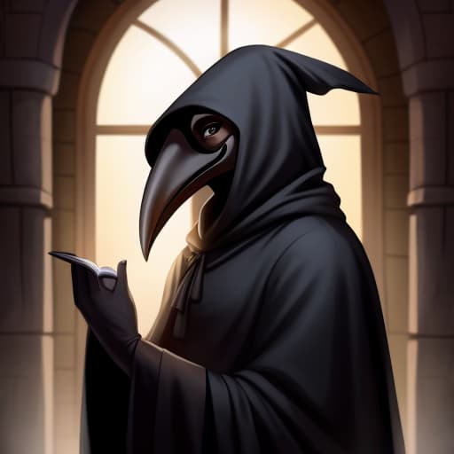  buff male plague doctor, big cock, nonhuman cock, wearing cloak, open eyes, digital art, masterpiece, 4k, fine details,