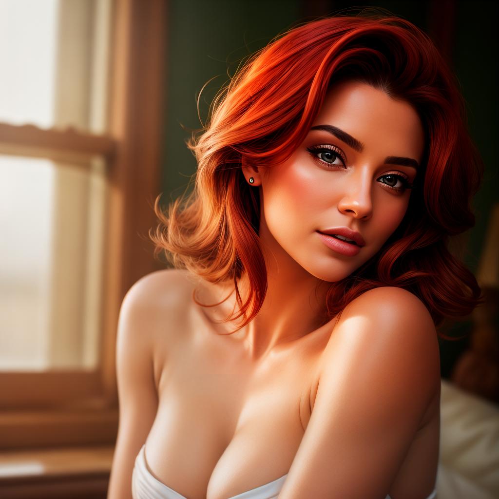  Masterpiece, RAW Photo of red hair ,, best quality,highest quality, award winning photo, (masterpiece), professional photography, photorealism, fashion photography, (), sharp focus, cinematic, volumetric lighting, high resolution, sharp, sharp image, 4k, 8k, 35 mm, highly detailed, Uber detail, high contrast, dramatic lighting techniques, professional lighting, stunning, striking compositions, visual storytelling, glamour, allure, perfect body, perfect , perfect s, perfect body, perfect face hyperrealistic, full body, detailed clothing, highly detailed, cinematic lighting, stunningly beautiful, intricate, sharp focus, f/1. 8, 85mm, (centered image composition), (professionally color graded), ((bright soft diffused light)), volumetric fog, trending on instagram, trending on tumblr, HDR 4K, 8K