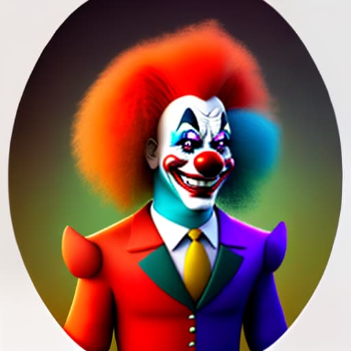 estilovintedois Cartoon clown with clown hair clown hair