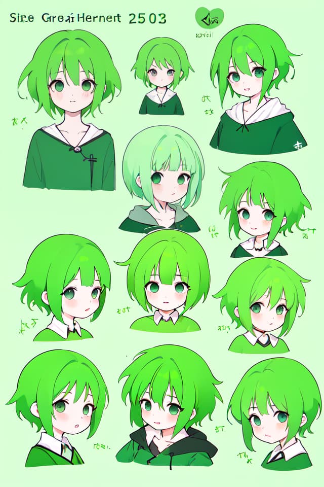  Green hair character stock price