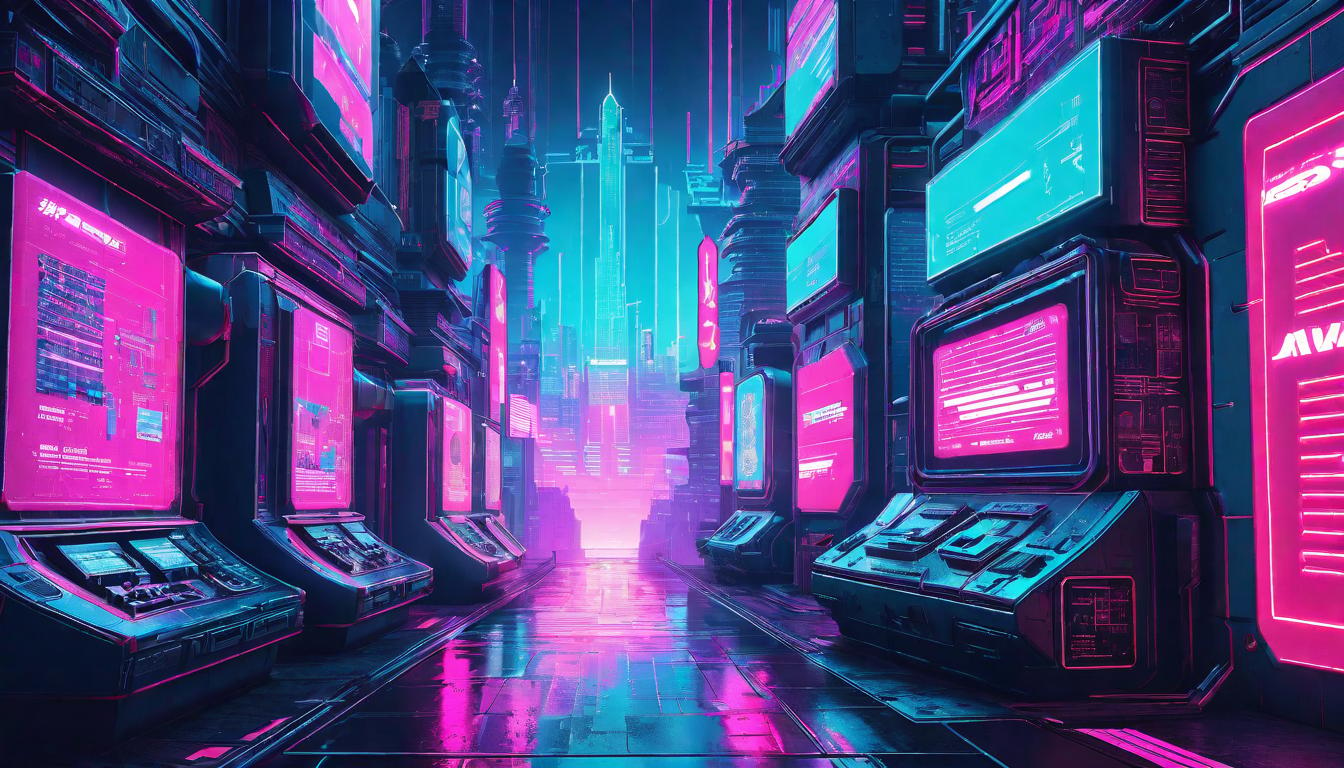  vaporwave,cyberpunk game style Barrier, protective shield, glowing wardseon, dystopian, futuristic, digital, vibrant, detailed, high contrast, reminiscent of cyberpunk genre video games,retro aesthetic, cyberpunk, vibrant, neon colors, vintage 80s and 90s style, highly detailed