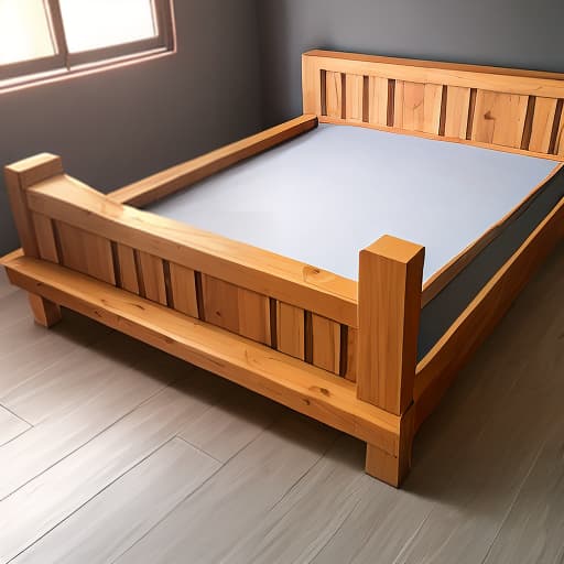  hermosa cama construida en madera