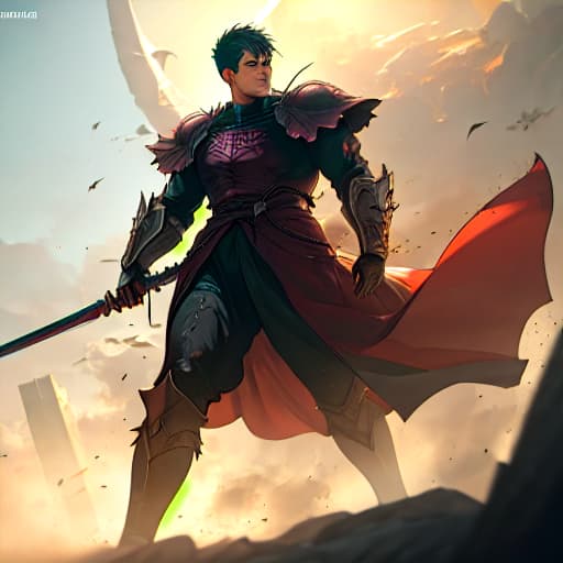  (guts from berserk), anime, highly detailed, 4k, high quality, trending on art station hyperrealistic, full body, detailed clothing, highly detailed, cinematic lighting, stunningly beautiful, intricate, sharp focus, f/1. 8, 85mm, (centered image composition), (professionally color graded), ((bright soft diffused light)), volumetric fog, trending on instagram, trending on tumblr, HDR 4K, 8K