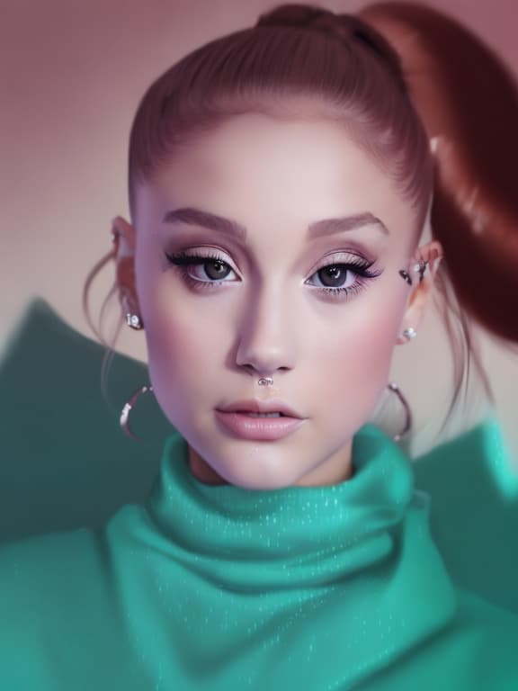 portrait+ style this image but with ariana grande face