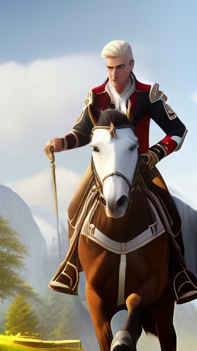 arcane style arcane style, White champion dressage horse with a blond rider , (masterpiece:1.4), best quality, high quality, highly detailed, ultra detail, ultra detailed, unreal engine 5, HDR 4K, 8K