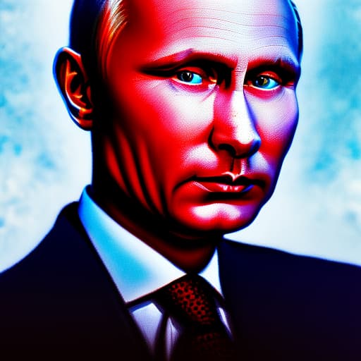 portrait+ style Putin Diablo horror Moscow to hell people president blood evil face warning