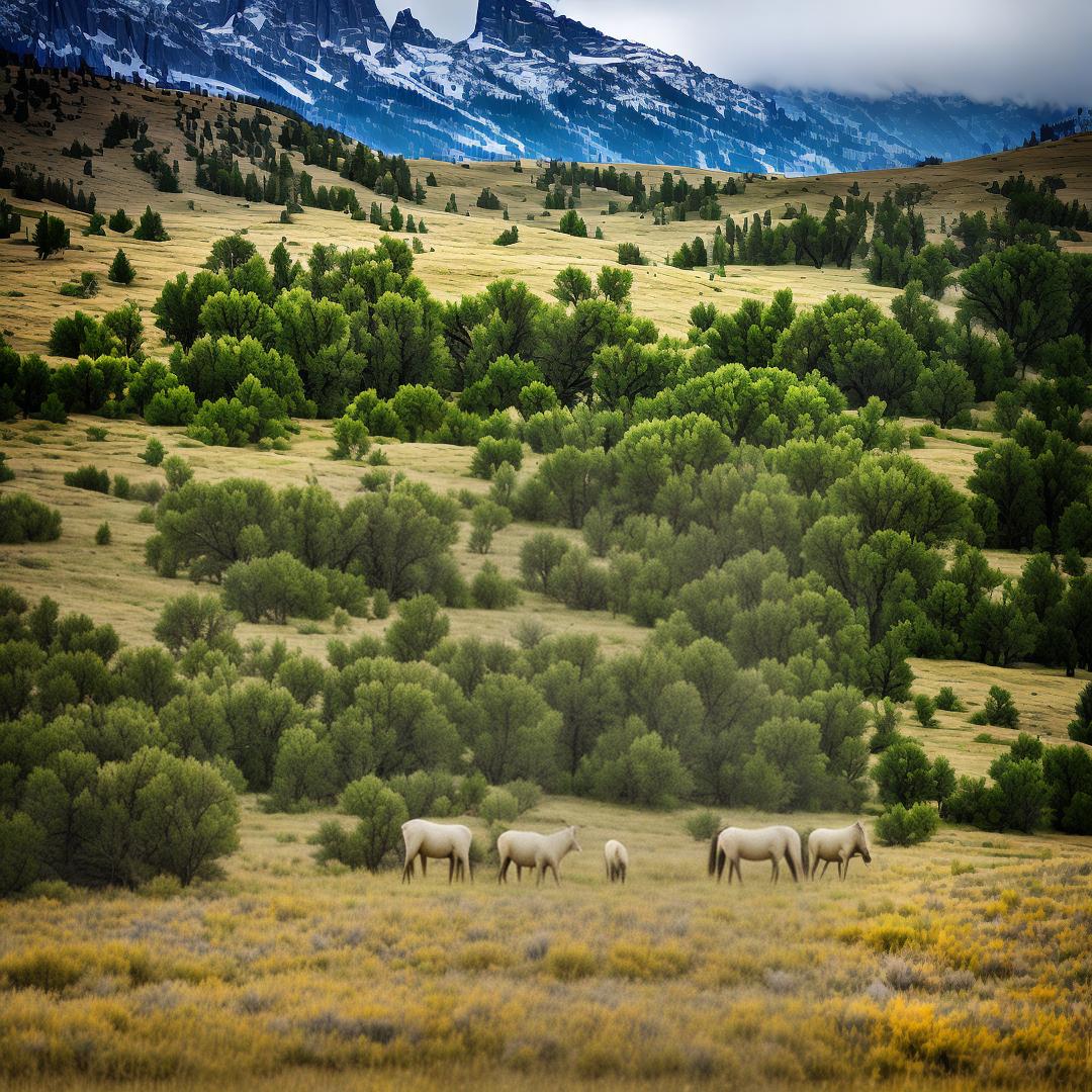  Ranch in Wyoming hyperrealistic, full body, detailed clothing, highly detailed, cinematic lighting, stunningly beautiful, intricate, sharp focus, f/1. 8, 85mm, (centered image composition), (professionally color graded), ((bright soft diffused light)), volumetric fog, trending on instagram, trending on tumblr, HDR 4K, 8K