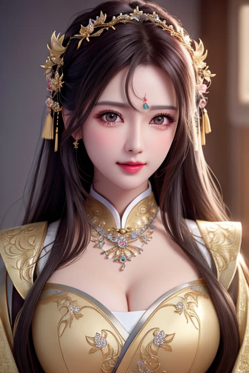  best quality, masterpiece, highres, 1girl,blush,(seductive smile:0.8),star shaped pupils,china hanfu,hair ornament,necklace, jewelry,Beautiful face,upon body, tyndall effect,photorealistic, dark studio, rim lighting, two tone lighting,(high detailed skin:1.2), 8k uhd, dslr, soft lighting, high quality, volumetric lighting, candid, Photograph, high resolution, 4k, 8k, Bokeh hyperrealistic, full body, detailed clothing, highly detailed, cinematic lighting, stunningly beautiful, intricate, sharp focus, f/1. 8, 85mm, (centered image composition), (professionally color graded), ((bright soft diffused light)), volumetric fog, trending on instagram, trending on tumblr, HDR 4K, 8K