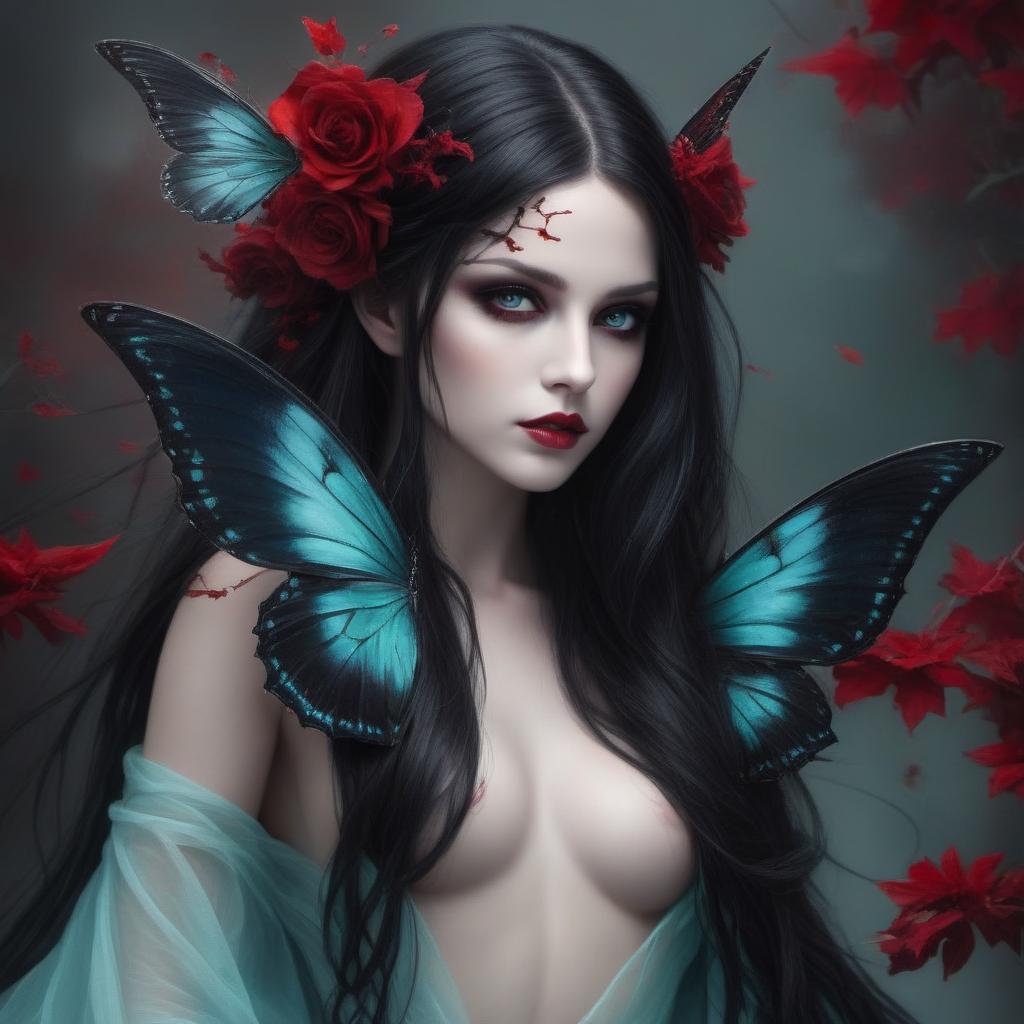  gothic style [naked:71], [nsfw:71], [nudist:71], [fairy:60], [bright aquamarine eyes:3], [butterfly wings:60], [full body shot:51], [dark bloodlust emotion:80], [blood:51], [naked body bloody:51], [dark highest sorceress bloody queen fairy goddess:51], [readhead:51], [blood sacrifice:60], [dark jewelry filigree:40], (blood 1:4), fiery violet fiery purple wings, (butterfly 1:3),full body shot, bloody and bones background, [bloody sacrifice background:40] bloody splash, blood sea, bloody claws, (dark fiery blood violet fiery purple wings1:3), blood flows throughout the body, naked|nudist, dark fiery blood magic in hands, blood splash, dark magic action, fiery flaming full body standing nudist , full body shot, accent of light and focus 