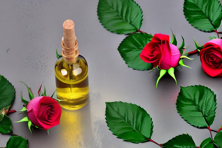  background Rose Oil in liquid without product beauty