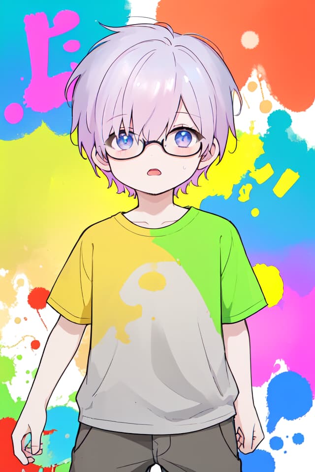  Mash, colorful, boy, young