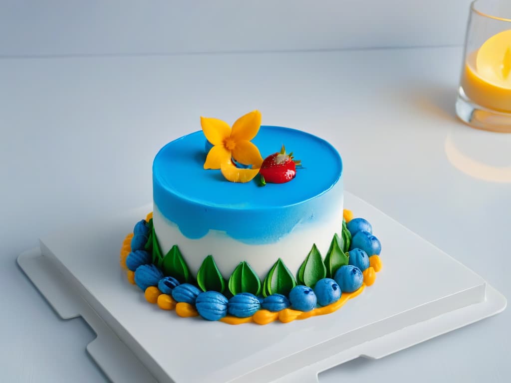  A minimalist, highly detailed image of a beautifully plated dessert featuring popular licensed characters intricately designed with vibrant colors and edible elements, displayed on a sleek, modern white plate against a simple, elegant background. hyperrealistic, full body, detailed clothing, highly detailed, cinematic lighting, stunningly beautiful, intricate, sharp focus, f/1. 8, 85mm, (centered image composition), (professionally color graded), ((bright soft diffused light)), volumetric fog, trending on instagram, trending on tumblr, HDR 4K, 8K