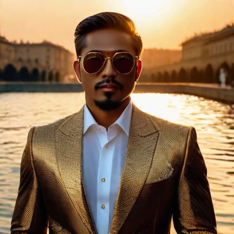  I want to have Rabbit, wealthy portrait in the style of 32k uhd, money themed. landscape, person portrait for social media(extremely detailed CG unity 8k wallpaper), photography, intricate, High Detail, Sharp focus, golden hour, gold glow hyperrealistic, full body, detailed clothing, highly detailed, cinematic lighting, stunningly beautiful, intricate, sharp focus, f/1. 8, 85mm, (centered image composition), (professionally color graded), ((bright soft diffused light)), volumetric fog, trending on instagram, trending on tumblr, HDR 4K, 8K